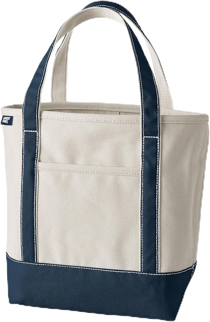 Lands' End Open Top Canvas Tote Bag