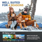 NYZ Self Inflating Sleeping Pad for Camping 3.1" Ultra-Thick Memory Foam Camping Mattress 20s Quick Inflation Camp Mat with Pillow Waterproof 4-Season for Camping Travel Tent Car