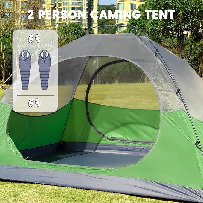Camping Tent Portable Waterproof Instant Camping Tent with 1-Minute Setup Lightweight Tent for Camping Beach Outdoor Travel Backyard