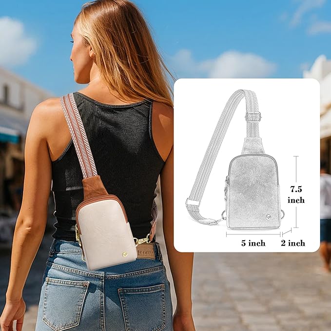 INICAT Sling Bag for Women Touchscreen Small Crossbody Cell Phone Purse Fanny Pack