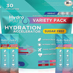 Electrolyte Powder Sugar-Free Hydration Packets Variety Pack HydroMATE 30 Sticks