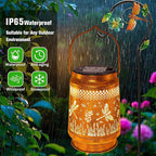 Dragonfly Solar Lanterns Outdoor Waterproof with Shepherd Hook, Birthday Gifts for Women Mom Grandma, Metal Solar Hanging Lights Garden Decor for Outside Yard Patio Pathway Backyard Porch