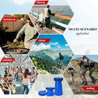 2 Pack Upgraded Collapsible Stools Folding Stool with Cushion,Retractable Folding Stool Max Load Capacity 400lbs, Portable Telescoping Stools for Camping Hiking Outdoor BBQ Fishing-Dark Blue