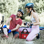 First Aid Kit - Waterproof Compact Small Emergency Medical Trauma Kit for Home, Travel, Camping, Hiking, Vehicle, Workplace Gift for Doctors, Parents, Travelers, Climbers (218 Piece Red)