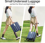 Hanke 14 Inch Underseat Carry On Luggage with Wheels Hard Shell Suitcases Lightweight Small Luggage for Weekender Mini Suitcase Carry On Bag Travel Luggage Christmas Gifts for Birthday (Dark Blue)