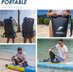 UPWELL 10'6"/11'/11'6" Inflatable Paddle Board, Stand Up Paddlboard for Youth & Adults, Stable Design, Premium SUP Accessories, Backpack, Leash, Hand Pump, Fins