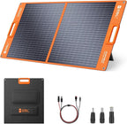 EBL Solar Panel 100W Portable Solar Panel (Upgraded) for 240/300/500/1000/1500/2000 Power Station, with Adjustable Kickstand and Parallel Cable, Waterproof IP65 for Outdoor Camping Hiking RV Trip