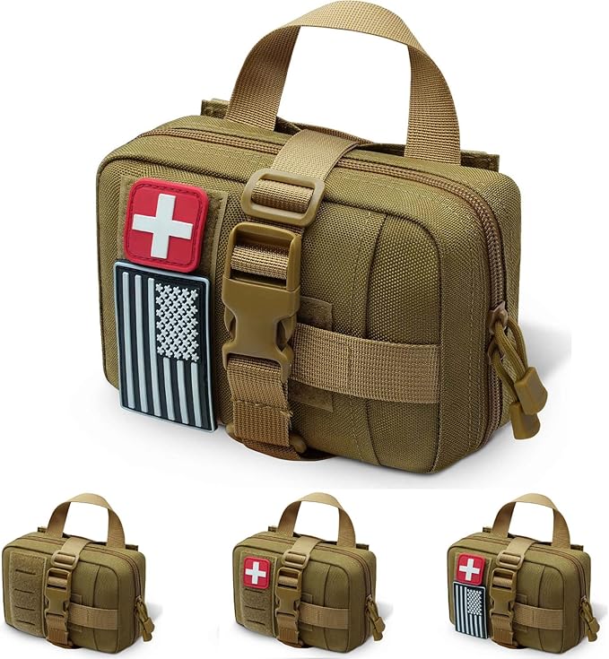 Upgrade Molle Rip Away Ifak Pouch, Tactical Small Belt First Aid Pouch Medical Utility EMT Pouch Only