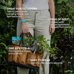 Cliganic Mosquito Repellent Pack (Wristband + 2 Refill Pellets) - Adjustable, Natural DEET-Free, Essential Oil Infused