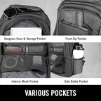 Kenneth Cole REACTION Parker Polyester Abrasion-Resistant Travel 17" Laptop Backpack with Removable Laptop Sleeve, Black