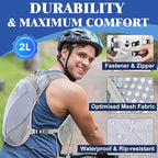 Hydration Backpack with 2L Water Bladder Bag, Lightweight and Breathable Running Vest for Men, Adjustable Chest Straps Water Pack for Cycling Hiking Climbing Outdoor