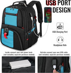 YOREPEK Travel Backpack, Extra Large 50L Laptop Backpacks for Men Women, Water Resistant College Student Bookbag Airline Approved Business Work Bag with USB Charging Port Fits 17 Inch Computer, Blue