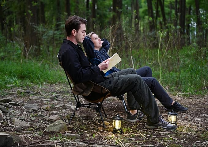 MARCHWAY Lightweight Folding Camping Chair with Spring Lock, Stable Compact Portable for Outdoor Camp, Travel, Beach, Picnic, Festival, Hiking, Backpacking (Lowback Khaki)