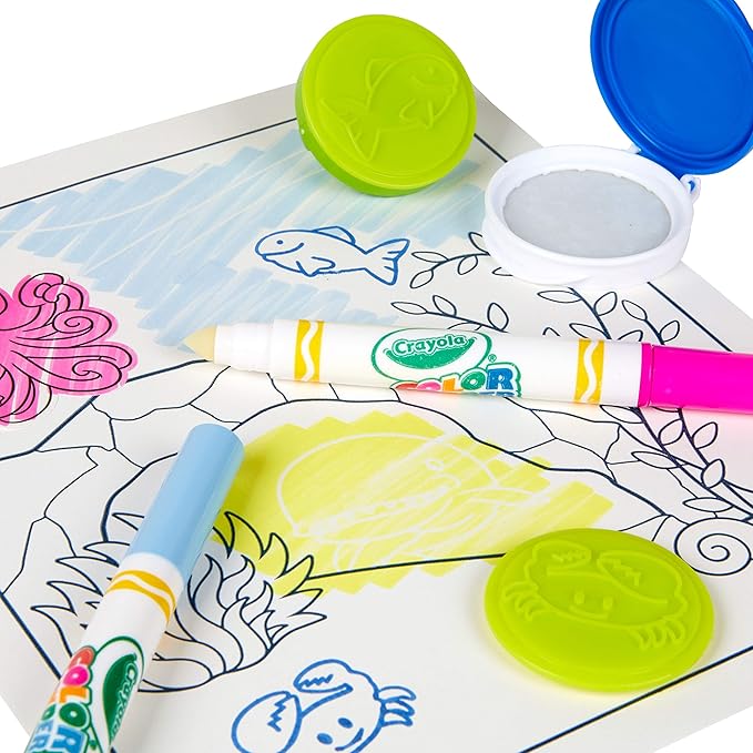 Crayola Color Wonder Mess Free Coloring Activity Set (30+ Pcs), Essential Easter Basket Stuffers for Kids, Travel Art Kit, Gift for Toddlers, Ages 3+ (Pack of 4)