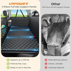 URPOWER 2026 Upgraded Dog Back Seat Extender for Full Size Crew Cab Truck - Large Hard Bottom Dog Car Seat Cover Holds 550lbs, Waterproof Dog Hammock Pet Bed with High-Density Foam Non-Slip