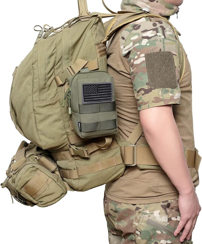 2 Pack Molle Pouches - Tactical Compact Water-Resistant EDC Pouch