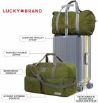 Lucky Travel Duffel Bags 115L, Gym Bag, Travel Bag & Large Duffle Bag for Men, Foldable Overnight Weekender Bags for Women & Men with Adjustable Shoulder Strap, Loden Green