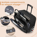 Rolling Laptop Bag,Rolling Briefcase for Men & Women,Laptop Briefcase on Wheels,Carry On Bag for Business Travel