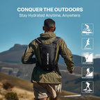 EVERFUN Hydration Backpack Running Vest Small Hiking Water Backpack with 1.5L Water Bladder for Women Men, Lightweight Reflective Dayhike Hydro Pack for Trail Running, Biking, Race, Marathons