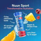 Nuun Sport Electrolyte Tablets with Magnesium, Calcium, Potassium, Chloride & Sodium, Gluten Free & Vegan, Mixed Flavors, 4 Pack (40 Servings Total)