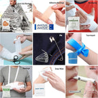 Survival First Aid Kit, MOLLE Medical Pouch Tactical First Aid Kit for Home, Car, Hiking, Travel, Camping, Khaki