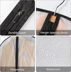 Garment Bags Clear Suit Bag for Closet Storage (60"12pcs-Black Edges)