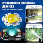 Headlamp Rechargeable, 1200 Lumen Super Bright LED Headlight Motion Sensor, 10 Mode Waterproof Lightweight Headlamp Flashlight with Red Light, for Hiking Running Fishing Cycling Camping