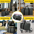 Vorspack Extra Large Duffle Bag for Travel - 100L Duffel Bag for Men Gear Bag for Storage Foldable Weekender Bag for Overnight Camping - Grey