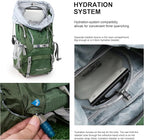MOUNTAINTOP 70L Internal Frame Backpack Camping Backpacking Hiking Backpack for Men Women with Rain Cover