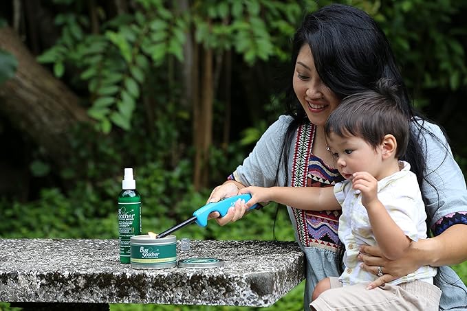 Bug Soother Candle - Natural Insect, Gnat and Mosquito Repellent Candle, 8 oz + 1oz Bottle of Bug Spray Deterrent - Safe for Adults, Kids, Pets, Environment - Made in USA