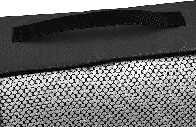 Amazon Essentials 4-Piece Packing Cubes Travel Accessories Set, Luggage Organizer with Double Zipper, Mesh Top, 100% Polyester, Medium, Black (Previously Amazon Basics)