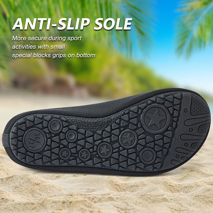 Deevike Water Shoes for Women Men Barefoot Quick-Dry Aqua Socks Slip-on for Beach Swim Surf Yoga Exercise