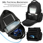 30L Military Tactical Backpack for Men 3 day Assault Pack Molle Daypack Army Hiking Rucksack (Black)