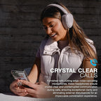 JLab JBuds Lux ANC, Over Ear Headphones, Active Noise Cancelling, Bluetooth, Mauve