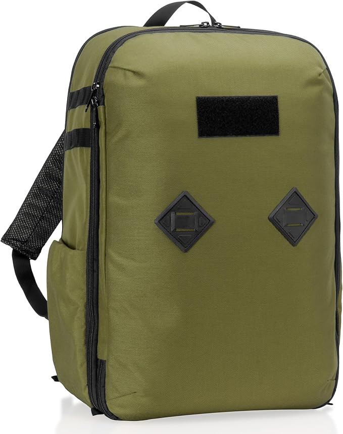 Xtreme Sight Line ~ Versa Backpack ~ Removable Faraday Sleeve fits up to a 16" Laptop ~ Heavy-Duty, Lightweight, Foam Padded & Multiple Large Compartments~ 1000D Nylon/Spacer Mesh ~ OD Green