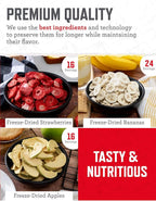 ReadyWise Emergency Food Supply - 104 Servings Freeze Dried Fruit and Vegetables Bucket, Protein Meals, Camping Essentials for Survival Food, Disaster Prepping Supplies, up to 25 Year Shelf Life