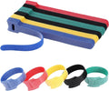 MVYC 120PCS 6 Inch Cable Ties Reusable Multi-Purpose Wire Ties Cord Organizer Adjustable Cable Management 5 Colors