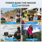 SinKeu Portable Power Station, 256Wh LiFePO4 Battery, 300W Solar Generator for Home Use, Power Bank with AC Outlets Pure Sine Wave for Camping, RV, Emergency Backup