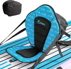 UPWELL Universal Kayak Seat with Detachable Storage Bag & 4 Adjustable Strap, Paddle Board Seat with Memory Foam Padded and Backrest for Kayak, Canoe, Sup