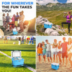 SereneLife Ultra-Tough 25-75 Quart Rotomolded Cooler Box, Holds Upto 64 Cans, Keeps Ice Up to 5 Days, Heavy-Duty Insulated Portable Ice Chest Box, Ideal for Camping, Beach, Picnics, Tailgating, etc