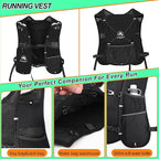 Running Vest for Women Men, Lightweight (194g/8 Bags) Hydration Backpack Phone Holder Vest for Hiking Trail Cycling Race Marathon Running Essentials