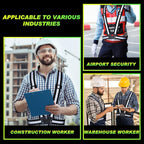 Hercicy 20 Pcs Reflective Vest High Visibility Safety Vests, Adjustable Bright Neon Lightweight Strap Gear (Black)