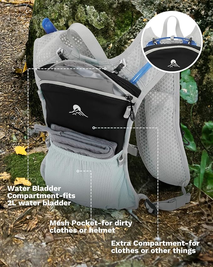 Running Vest for Women and Men, Hydration Running Backpack, Runners Vest, Hydration Vest for Walking, Marathon, Hiking