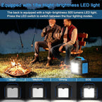 Portable Power Station, 300W 296Wh Generator Quick Charge / 110V AC Outlets/DC Ports and LED Flashlight, Backup for Home Outdoor Travel Camping Blackout blue