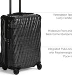 TUMI - 19 Degree Lite 4 Wheel Luggage - Lightweight and Highly Durable, Modern Contour, Hard Shell Men's and Women's Suitcase - 21.75" International Carry-On, Black Graphite