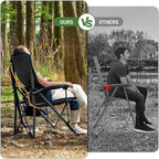 Timber Ridge Oversized Folding Camping Chair with Lumbar Support Adjustable High Back Heavy Duty for Adults Support up to 500lbs with Cup Holder, Cooler Bag, Side Pocket, Blue