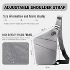 Travel Anti Pickpocket Purses, Slim Carry Crossbody Bag for Women & Man Travel Safe, Waterproof