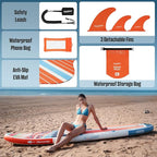 Inflatable Paddle Boards for Adults and Youth, 11'x33 Wood Grain Stand Up Paddle Board with SUP Accessories, Portable Inflatable Paddleboard for All Skill Levels,Blow Up Paddle Board as Present