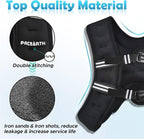 PACEARTH Weighted Vest,4lb/6lb/10lb/12lb/16lb/20lb/25lb/30lb Weight Vest with Reflective Stripe, Body Weight Vests Adjustable for Men, Women Workout, Strength Training, Running, Walking, Jogging