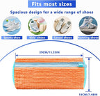 2Pcs Reusable Shoe Washing Machine Bag for Washer and Dryer:Free Up Hands, Prevent Deformation,shoe bag with Zipper Protection Design, Use for all Shoes,Sports Shoes(Yellow) (A-Orange)
